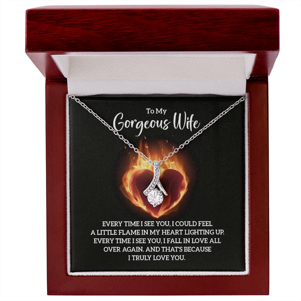 To My Gorgeous Wife, Every Time I See You - Necklace